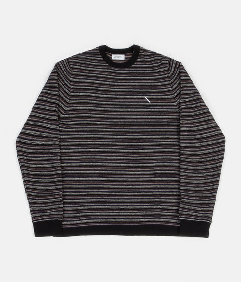 Saturdays NYC Lee Stripe Knitted Sweatshirt  - Black