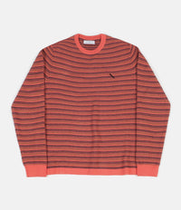 Saturdays NYC Lee Stripe Knitted Sweatshirt  - Peach thumbnail