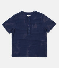 Saturdays NYC Pontus Linen Short Sleeve Shirt - Midnight Batik Dye thumbnail