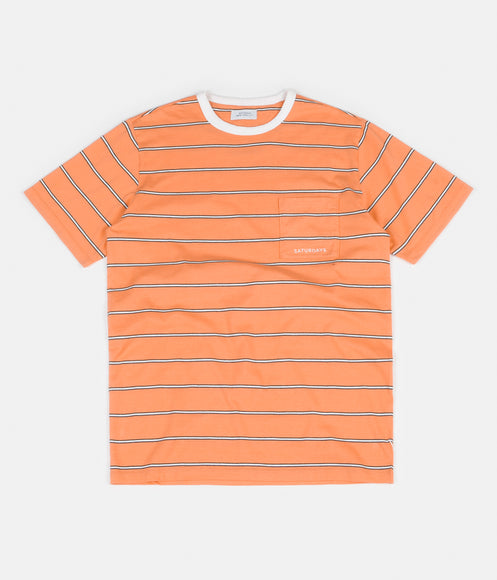 Saturdays NYC Randall Stripe T-Shirt  - Peach