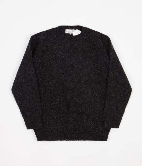 Shetland Woollen Co. Shaggy Crewneck Sweatshirt - Charcoal