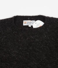 Shetland Woollen Co. Shaggy Crewneck Sweatshirt - Charcoal thumbnail