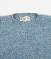Shetland Woollen Co. Shaggy S Knit Crewneck Sweatshirt - Sky thumbnail