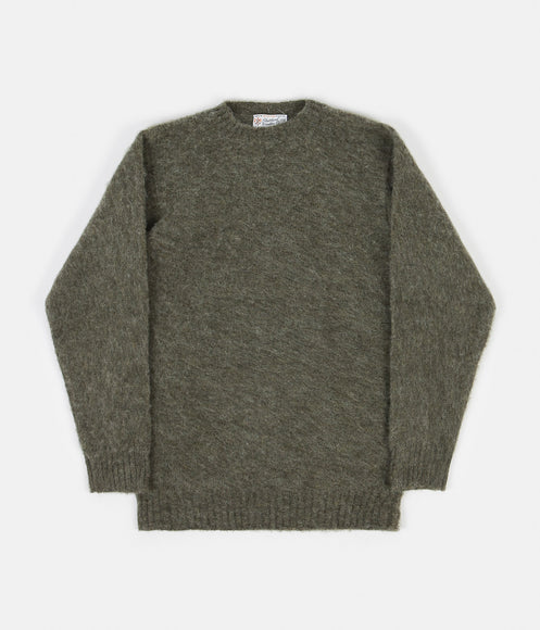 Shetland Woollen Co. Shaggy Crewneck Sweatshirt - Artichoke