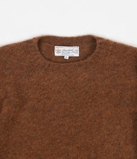 Shetland Woollen Co. Shaggy Crewneck Sweatshirt - Burnt Umber thumbnail