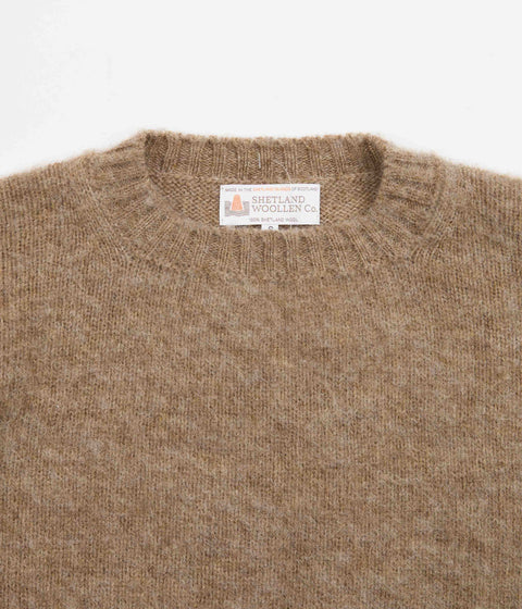 Shetland Woollen Co. Shaggy Crewneck Sweatshirt - Camel | Always in Colour