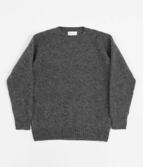 Shetland Woollen Co. Shaggy Crewneck Sweatshirt - Heron