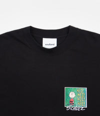 Soulland Meets Peanuts Charlie T-Shirt - Black thumbnail