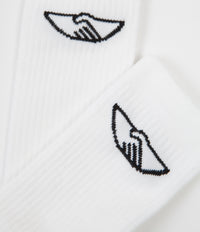 Stepney Workers Club Handshake Socks - Off White thumbnail