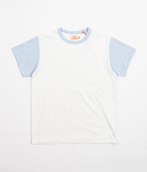 Sunray Sportswear La'ie T-Shirt in Off White and Duck Egg
