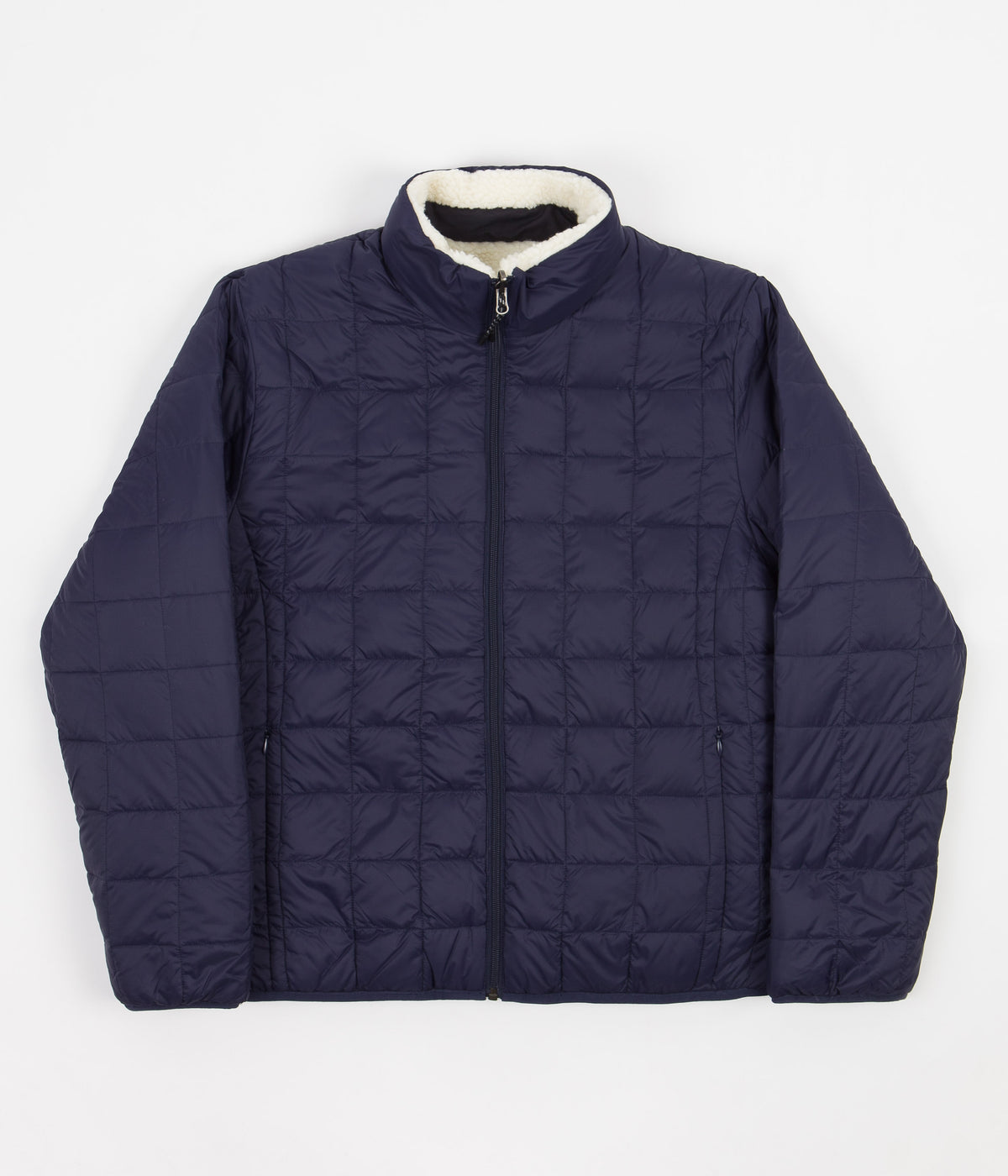 Taion Reversible Boa Fleece Down Jacket - Navy / Ivory | Always in