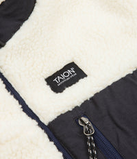 Taion Reversible Boa Fleece Down Jacket - Navy / Ivory thumbnail