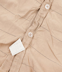 Tender Type 483 Tesseract Shirt - Fawn Logwood Dyed Indigo Pick Stripe Cotton Lawn thumbnail