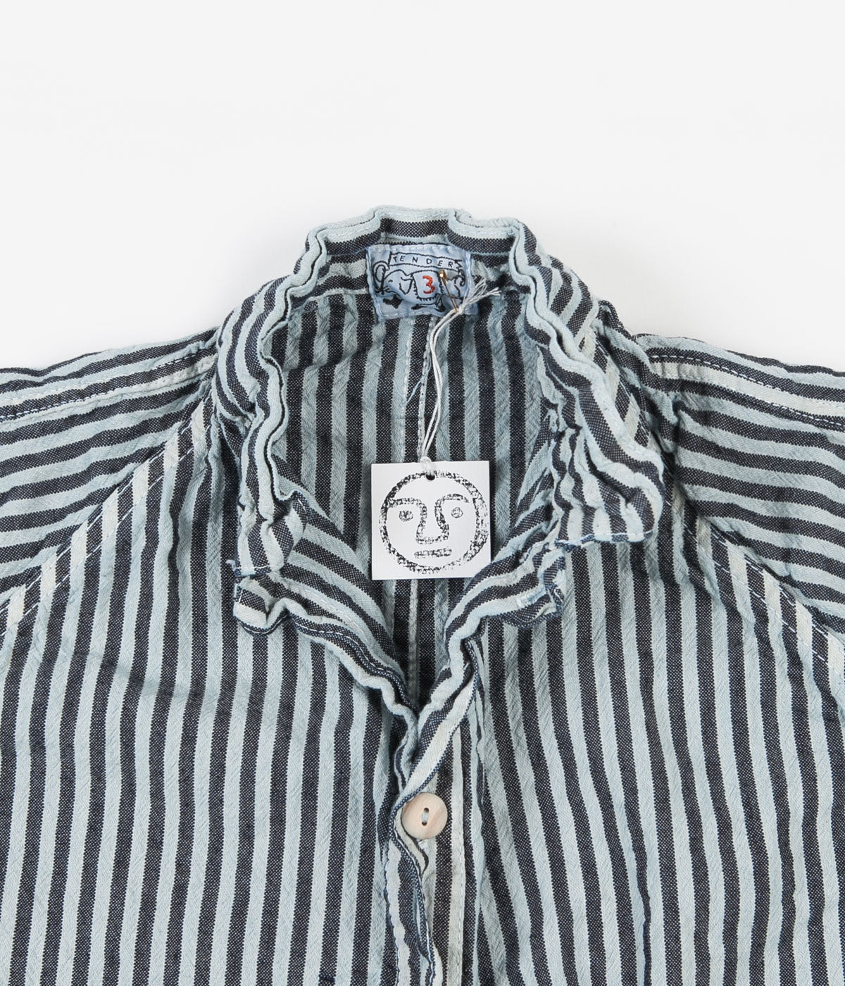 ワンピなど最旬ア！ Tender Type 431 Raglan Wallaby Shirt - Indigo Welsh Stripe トップス