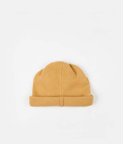 Tender Type 837 Large Drawn Knitted Hat - Gold Cold Felted Lambswool