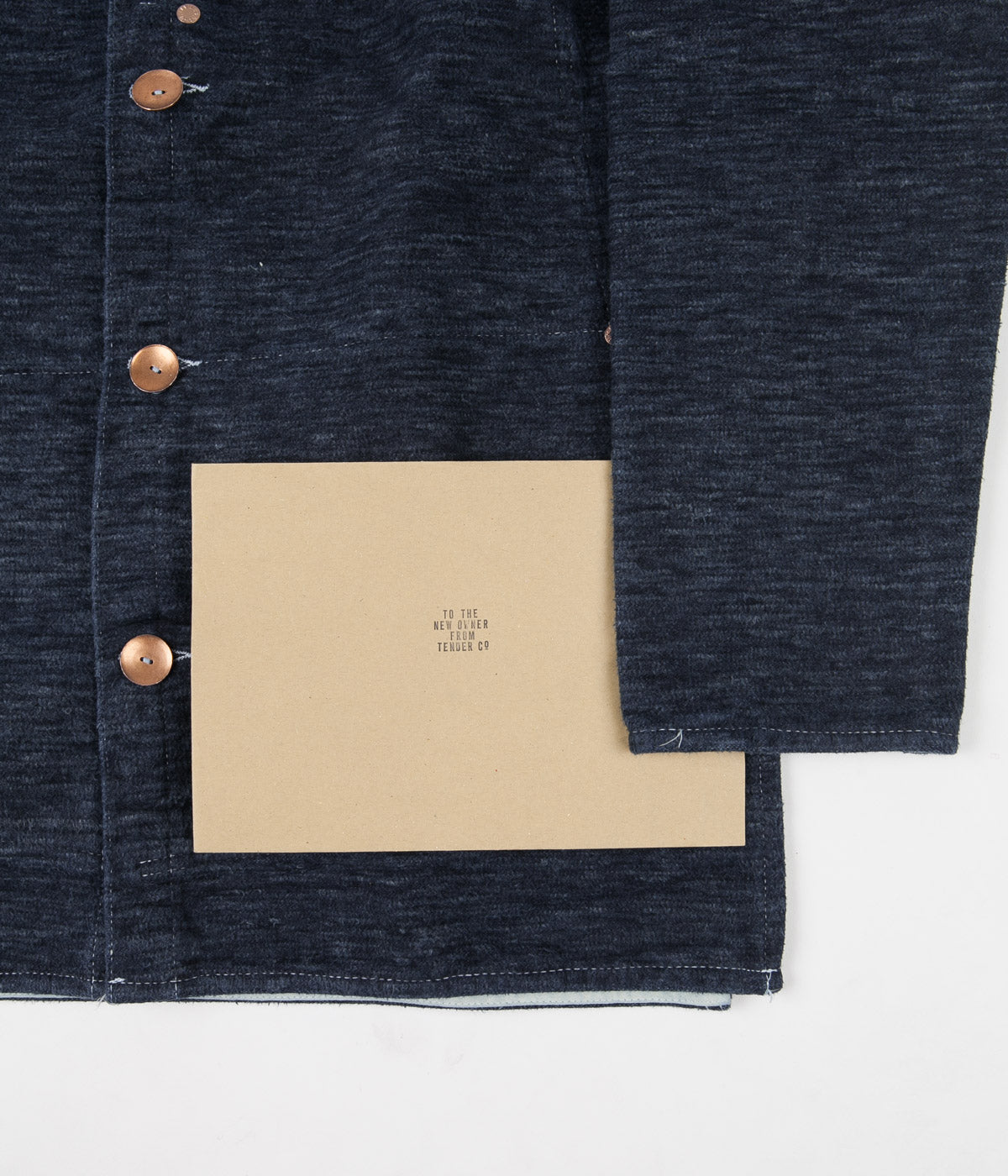 Tender Type 956 Janus Jacket Indigo Cotton Molleton Always in Colour