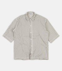 Tender Weavers Stock Short Sleeved Square Shirt - Black Mattress Stripe thumbnail
