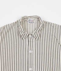 Tender Weavers Stock Short Sleeved Square Shirt - Black Mattress Stripe thumbnail