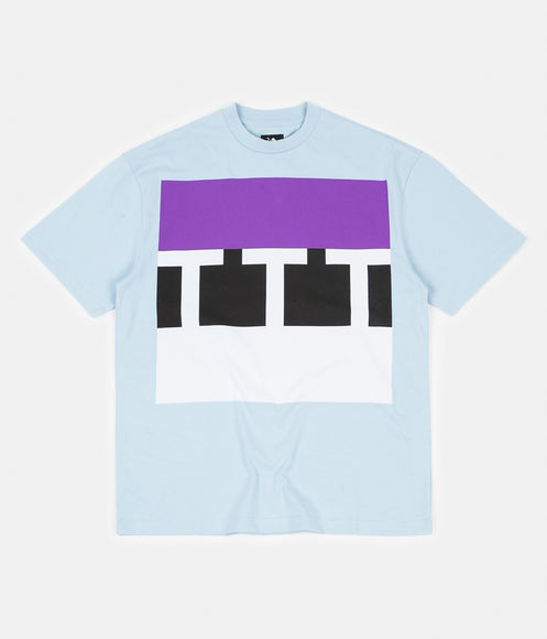 The Trilogy Tapes Block T-Shirt - Blue