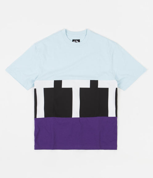 The Trilogy Tapes Cut & Sew T-Shirt - Blue / Black / Purple