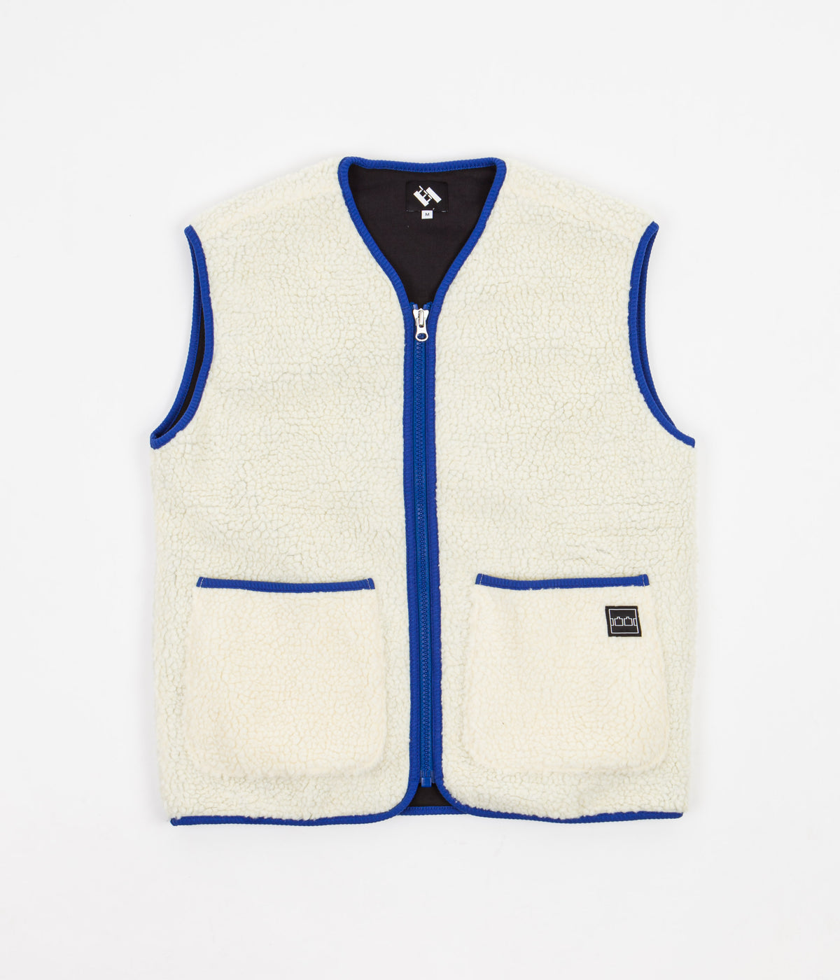 The Trilogy Tapes Gilet - Cream / Navy | Always in Colour