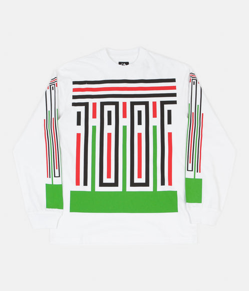 The Trilogy Tapes Stripes Long Sleeve T-Shirt - White