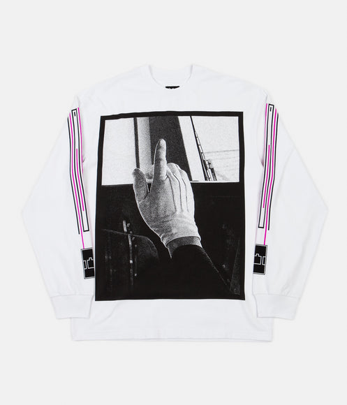 The Trilogy Tapes Train Long Sleeve T-Shirt - White