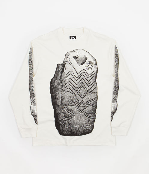 The Trilogy Tapes Welsh Megalith Long Sleeve T-Shirt - White