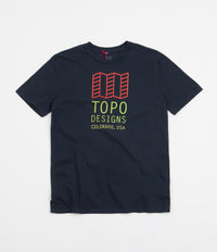 Topo Designs Original Logo T-Shirt - Navy thumbnail