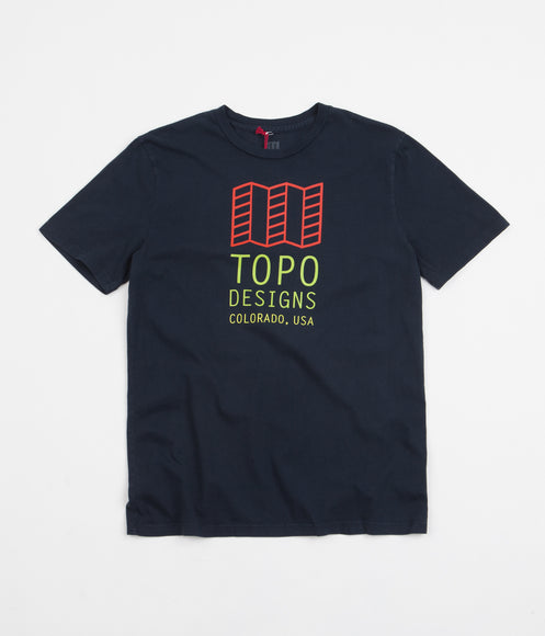 Topo Designs Original Logo T-Shirt - Navy