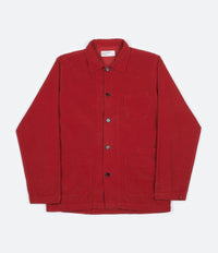 Universal Works Cord Bakers Overshirt - Red thumbnail