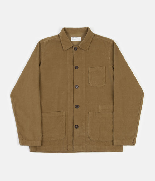 Universal Works Fine Cord Bakers Overshirt - Taupe