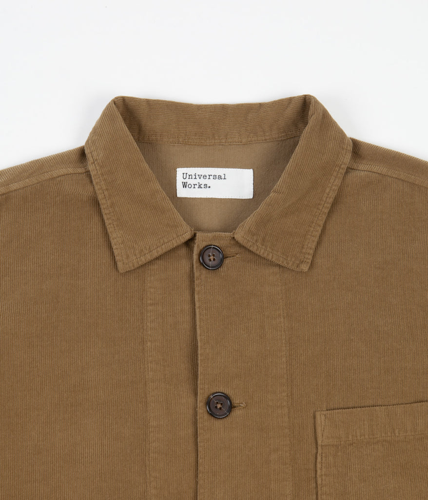 Universal Works Fine Cord Bakers Overshirt - Taupe | Always in Colour