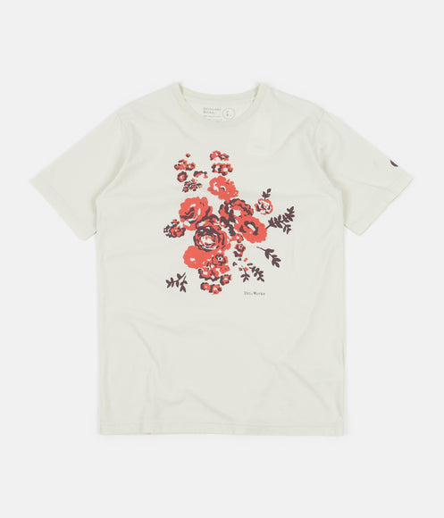 Universal Works Flower Print T-Shirt - Ecru