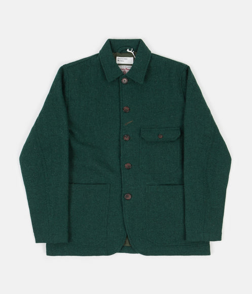 Universal Works Lightweight Norfolk Bakers Jacket - Green Harris Tweed