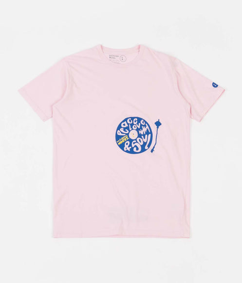 Universal Works Organic Peace, Love And Soul T-Shirt - Pink