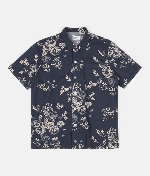 Universal Works Road Shirt - Flower Poplin Navy
