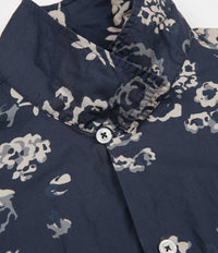 Universal Works Road Shirt - Flower Poplin Navy thumbnail