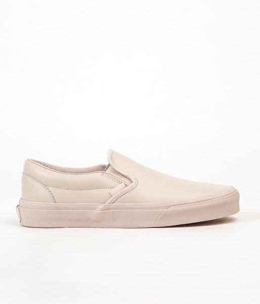 Pink leather vans outlet slip on