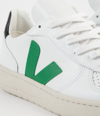 Veja V-10 Leather Shoes - Extra White / Emeraude / Black thumbnail