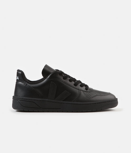 Veja V-10 Leather Shoes - Full Black
