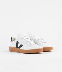Veja V-12 Leather Shoes - Extra White / Black / Natural thumbnail