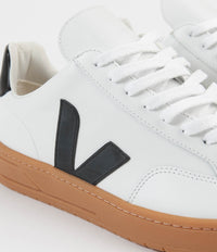Veja V-12 Leather Shoes - Extra White / Black / Natural thumbnail