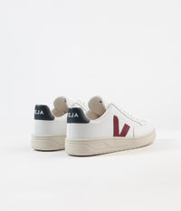 Veja V-12 Leather Shoes - Extra White / Marsala / Nautico thumbnail