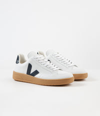 Veja V-12 Leather Shoes - Extra White / Nautico / Gum Sole thumbnail