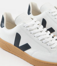 Veja V-12 Leather Shoes - Extra White / Nautico / Gum Sole thumbnail