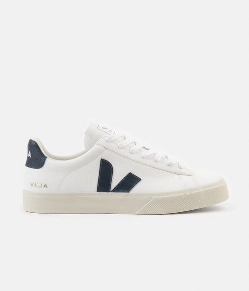 Veja Womens Campo ChromeFree Leather Shoes - White / Nautico