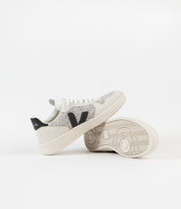 Veja Womens V-10 Flannel Shoes - Snow / Black thumbnail