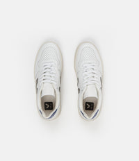 Veja Womens V-10 Leather Shoes - Extra White / Khaki / Indigo thumbnail