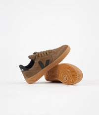 Veja Womens V-10 Suede Shoes - Brown / Black / Gum Sole thumbnail